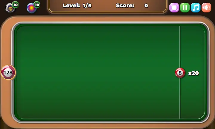 Snimak ekrana iz igre 2048 Billiards