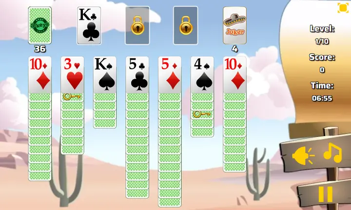 Snimak ekrana iz igre 3 Keys Solitaire