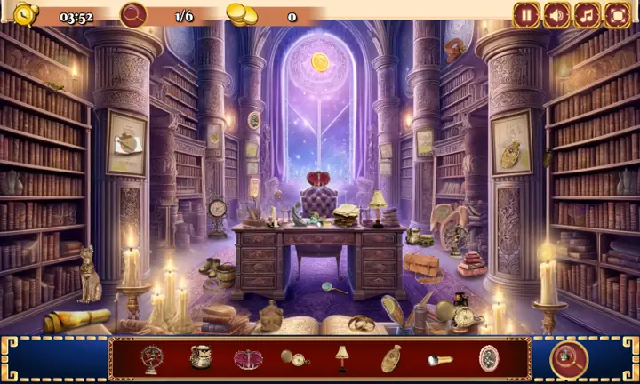 Snimak ekrana iz igre Ancient Library: Hidden Secrets