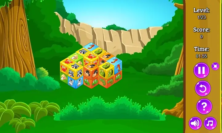 Snimak ekrana iz igre Animal Cubes