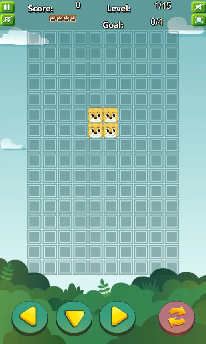 Snimak ekrana iz igre Animal Tetris