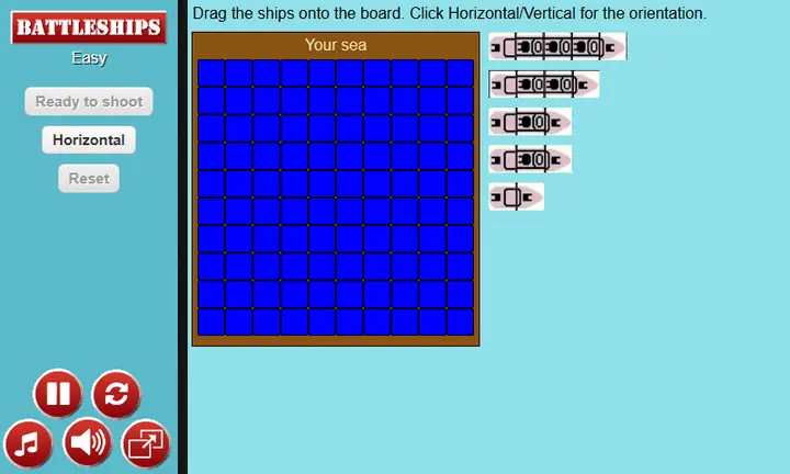 Snimak ekrana iz igre Battleships