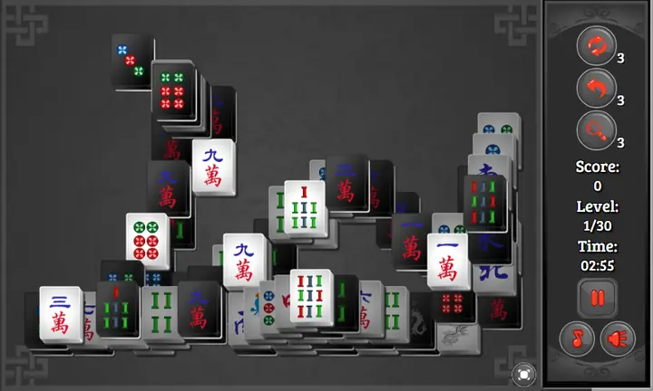 Snimak ekrana iz igre Black and White Mahjong 3