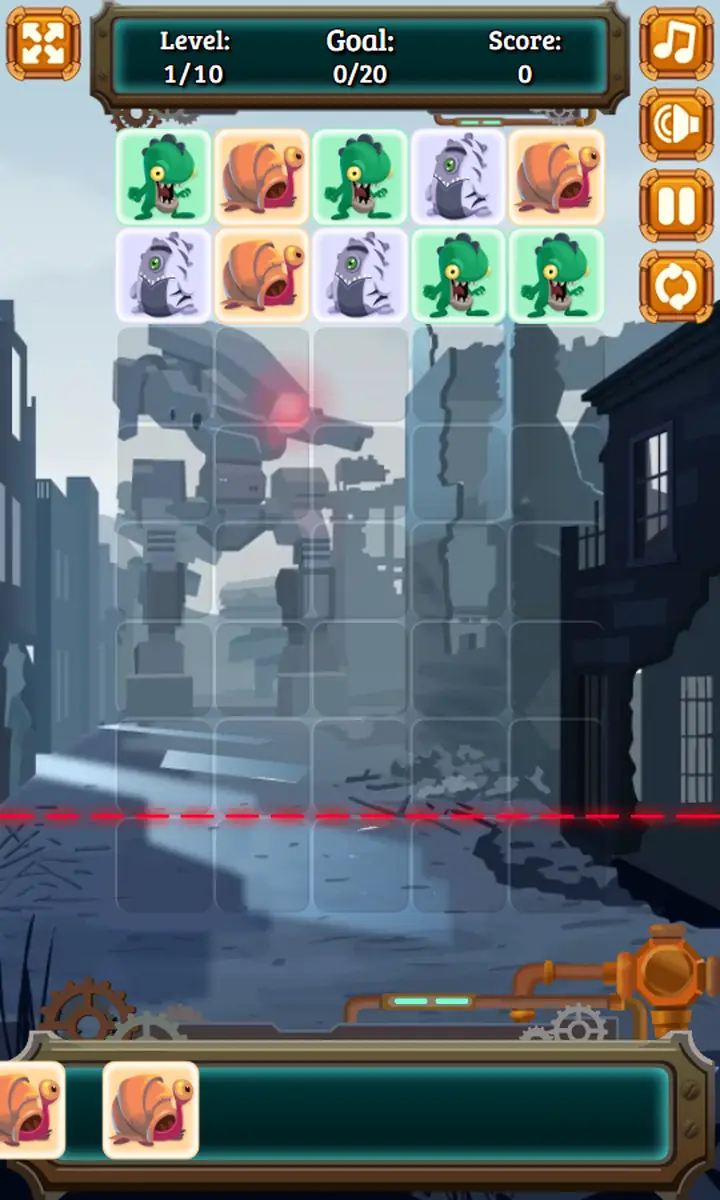 Snimak ekrana iz igre Block Shooter: Alien Monsters