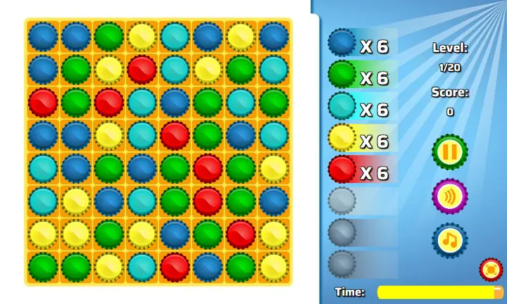 Snimak ekrana iz igre Bottle Cap Match