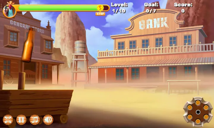 Snimak ekrana iz igre Bottle Shooter