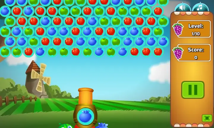 Snimak ekrana iz igre Bubble Fruit