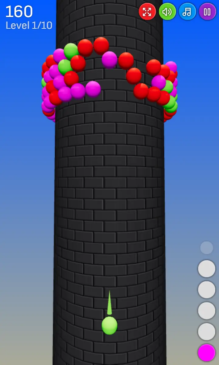 Snimak ekrana iz igre Bubble Shooter 3D