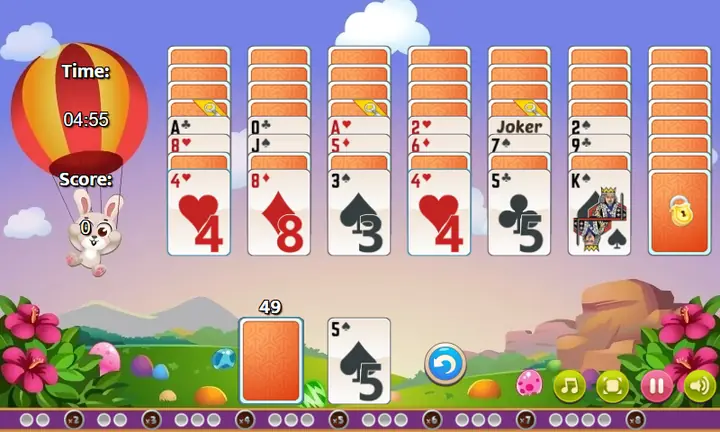 Snimak ekrana iz igre Bunny Solitaire