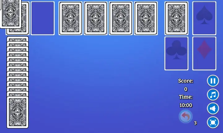 Snimak ekrana iz igre Canfield Solitaire