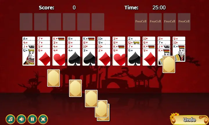 Snimak ekrana iz igre Chinese Freecell