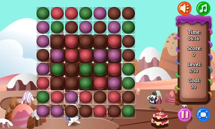 Snimak ekrana iz igre Chocolate Match
