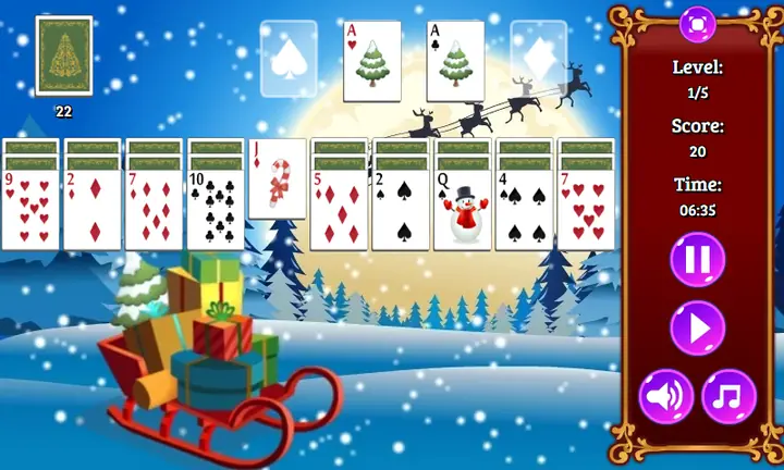 Screenshot from Christmas Solitaire