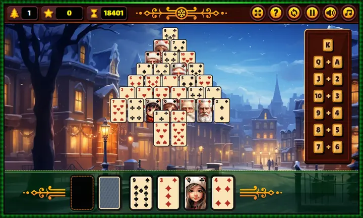 Snimak ekrana iz igre Christmas Tree Solitaire