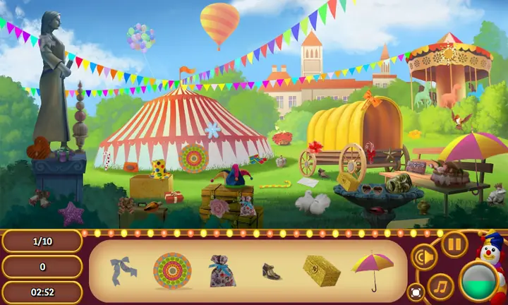 Snimak ekrana iz igre Circus Hidden Objects