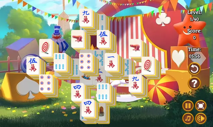 Snimak ekrana iz igre Circus Mahjong