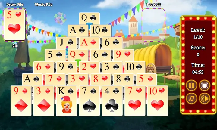 Snimak ekrana iz igre Circus Solitaire