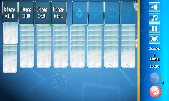 Screenshot from Classic Freecell Solitaire
