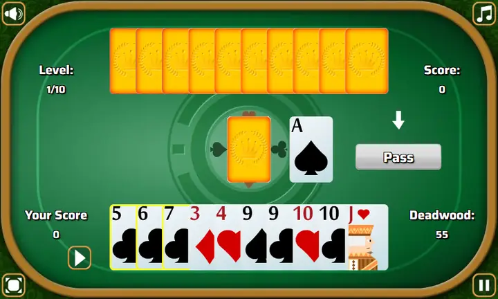 Screenshot from Classic Gin Rummy