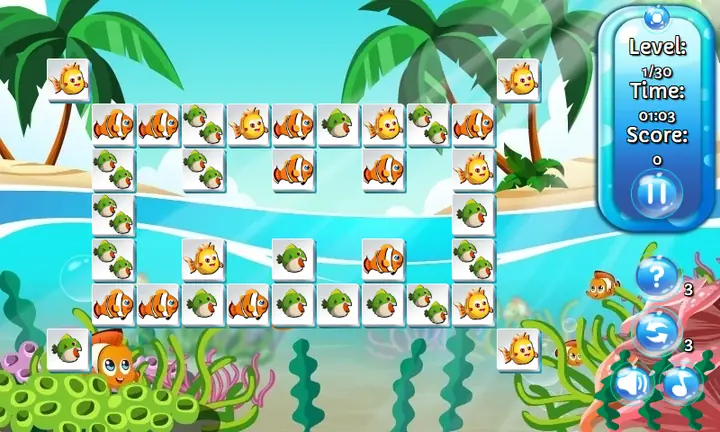 Snimak ekrana iz igre Connect Fish