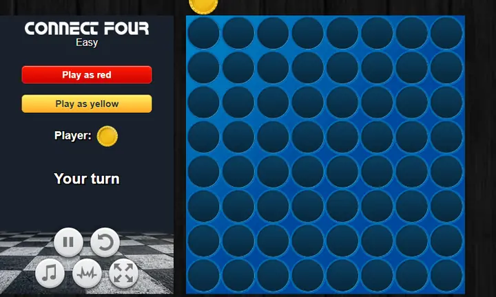 Snimak ekrana iz igre Connect Four