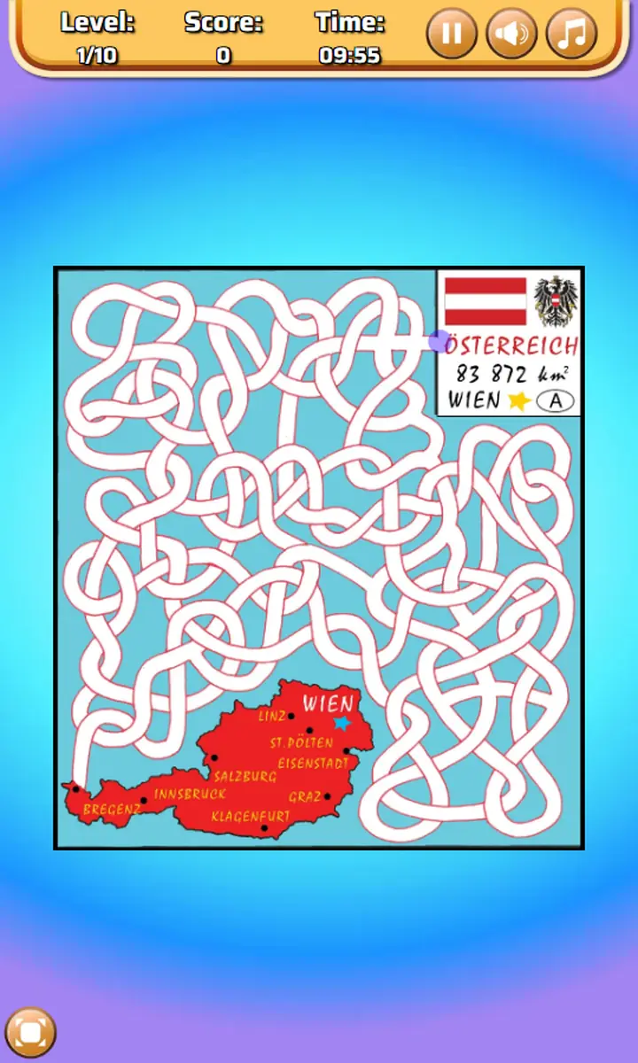 Snimak ekrana iz igre Country Labyrinth 1