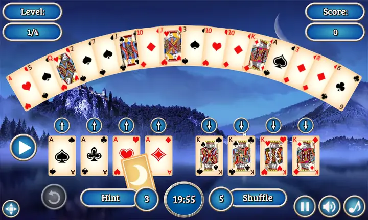 Screenshot from Crescent Solitaire