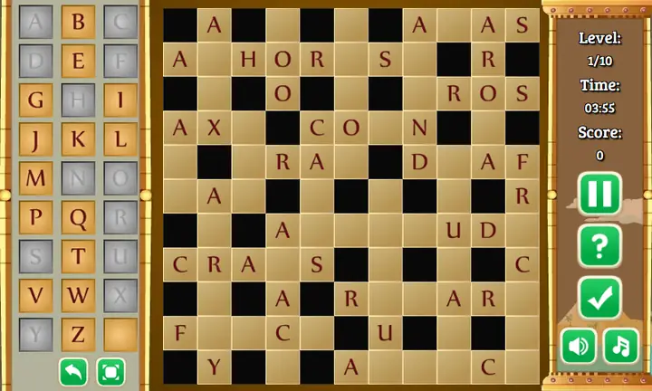 Screenshot from Crosswords