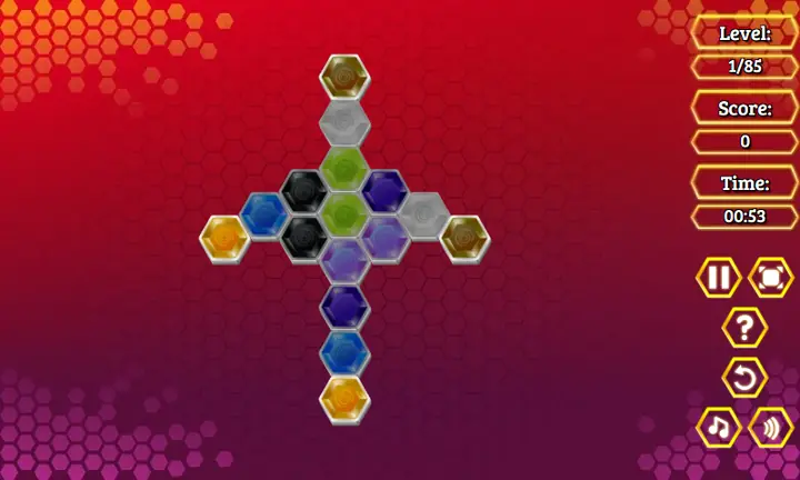 Snimak ekrana iz igre Crystal Hexajong