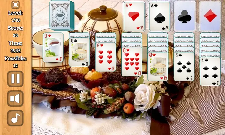 Snimak ekrana iz igre Cup of Tea Solitaire
