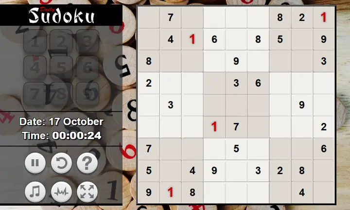 Snimak ekrana iz igre Daily Sudoku