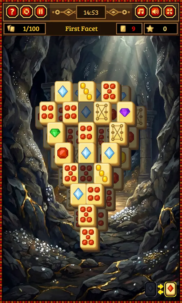 Snimak ekrana iz igre Diamond Mahjong