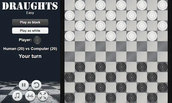 Snimak ekrana iz igre Draughts