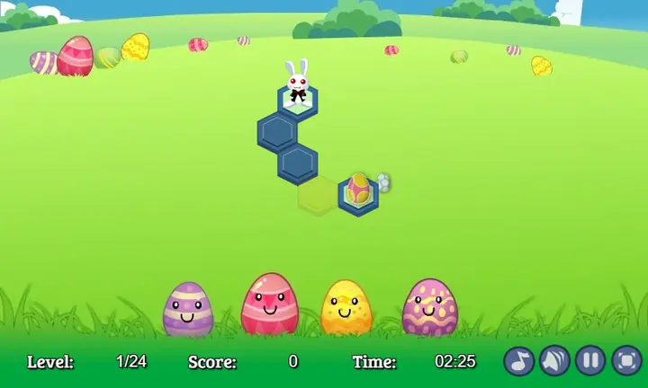 Screenshot from Easter Hex Puzzle
