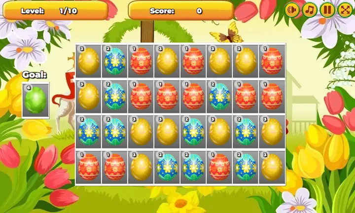 Snimak ekrana iz igre Easter Merge