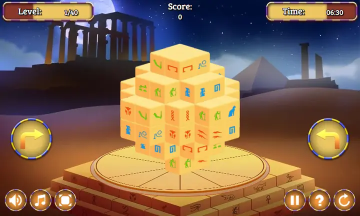 Snimak ekrana iz igre Egypt Mahjong: Triple Dimensions