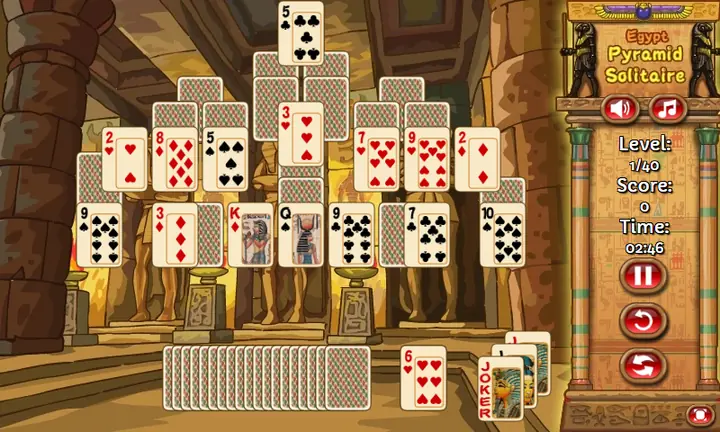 Snimak ekrana iz igre Egypt Pyramid Solitaire