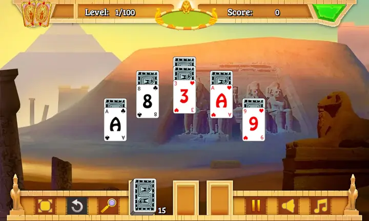 Snimak ekrana iz igre Egypt Solitaire