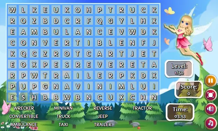 Screenshot from Fairy Word Search