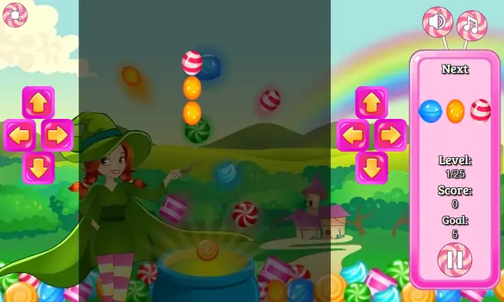 Snimak ekrana iz igre Falling Candy
