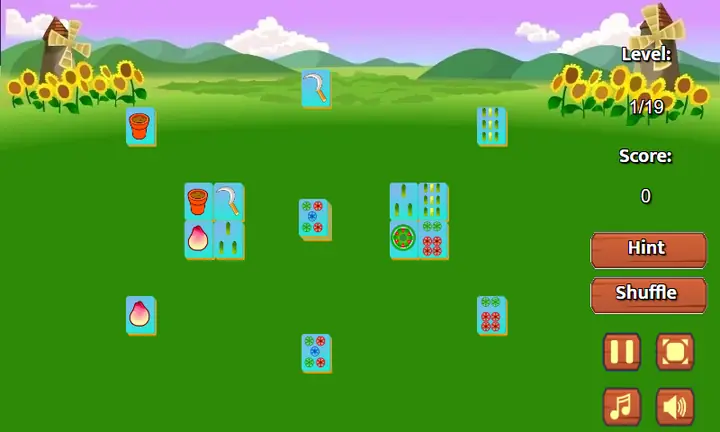 Screenshot from Farm Flip Mahjongg