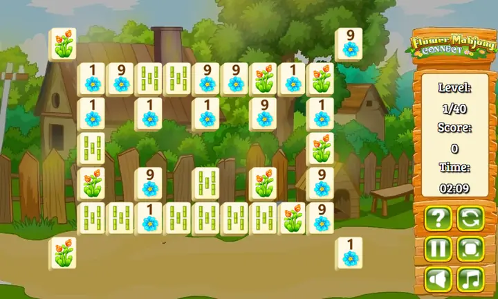 Snimak ekrana iz igre Flower Mahjong Connect