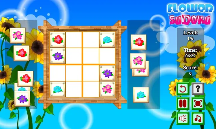 Snimak ekrana iz igre Flower Sudoku