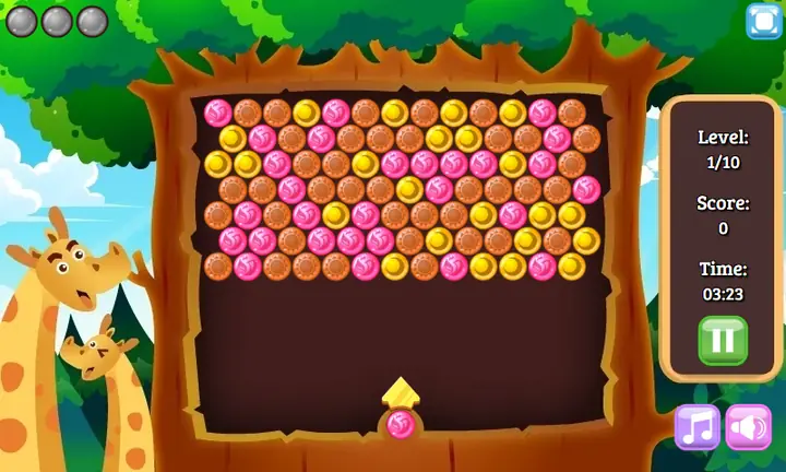 Screenshot from Forest Bubble Shooter