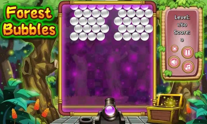 Snimak ekrana iz igre Forest Bubbles