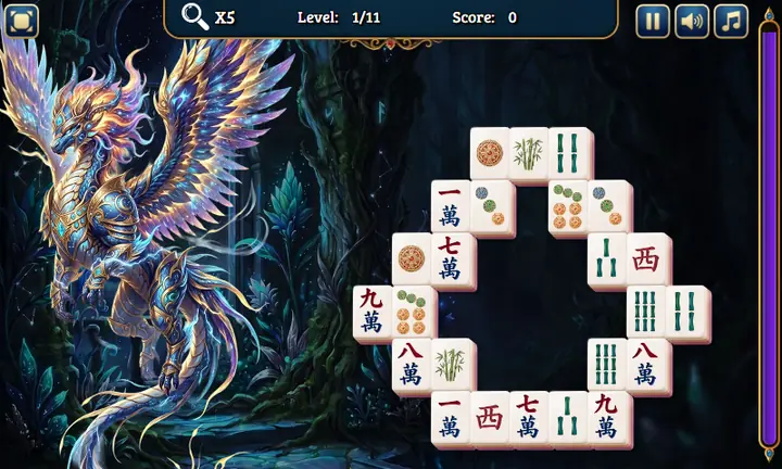 Snimak ekrana iz igre Four Rivers Mahjong