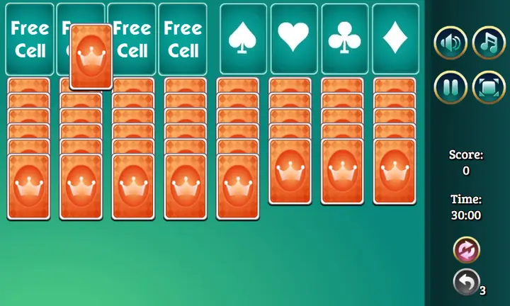 Snimak ekrana iz igre Free Cell