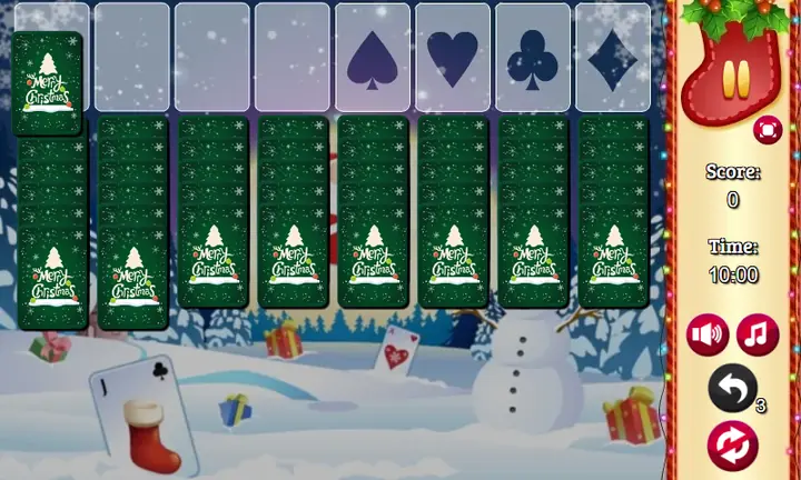 Screenshot from Freecell Christmas