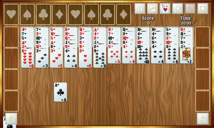 Screenshot from Freecell Duplex