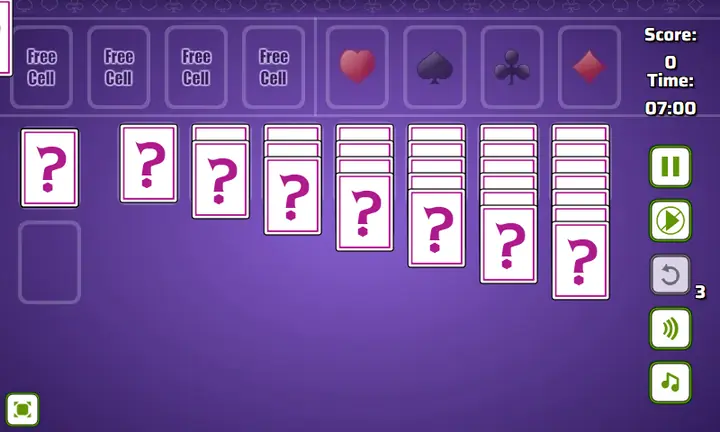 Screenshot from Freecell Klondike Solitaire